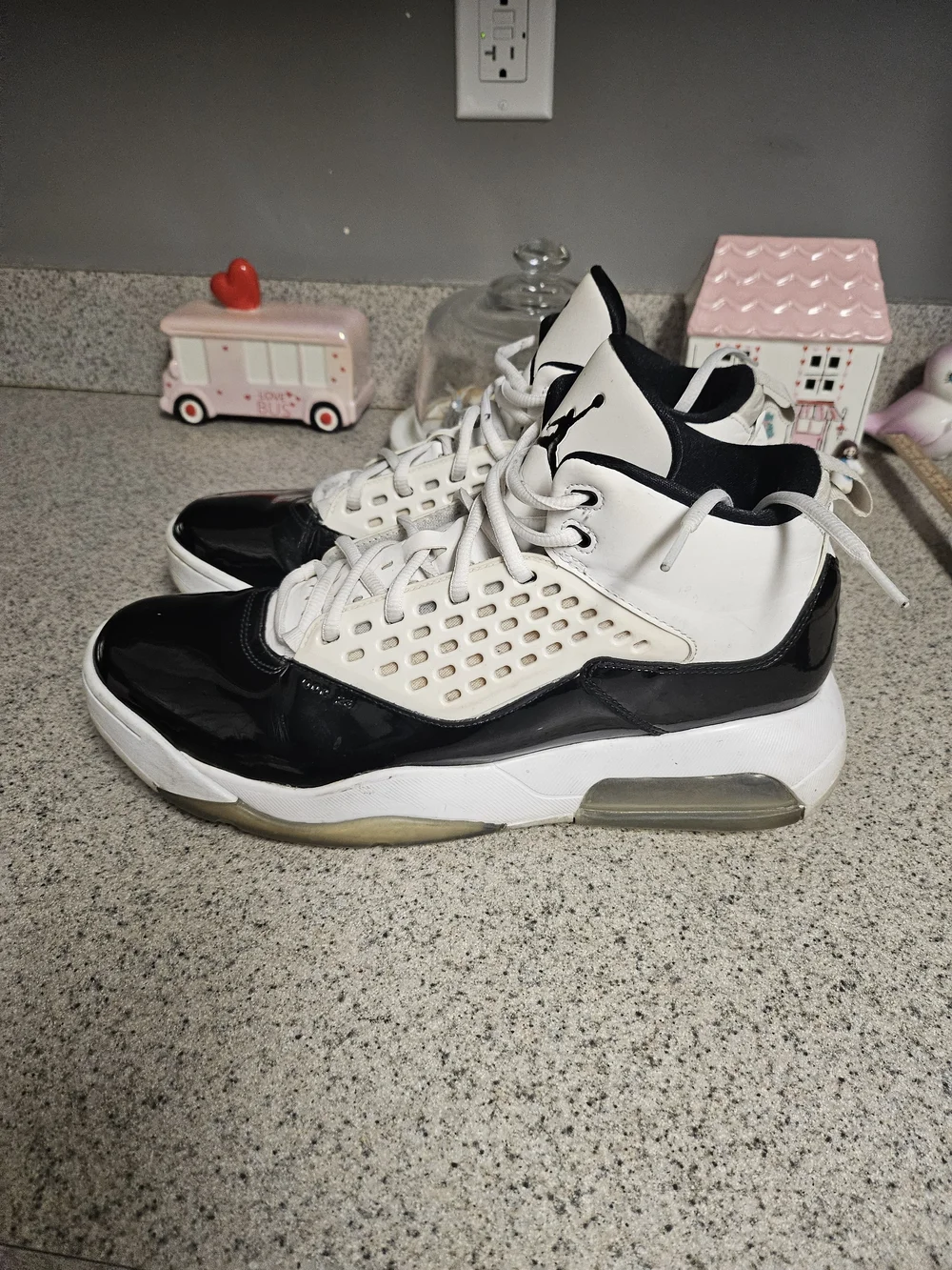 Jordan Black and White High-Top Sneakers